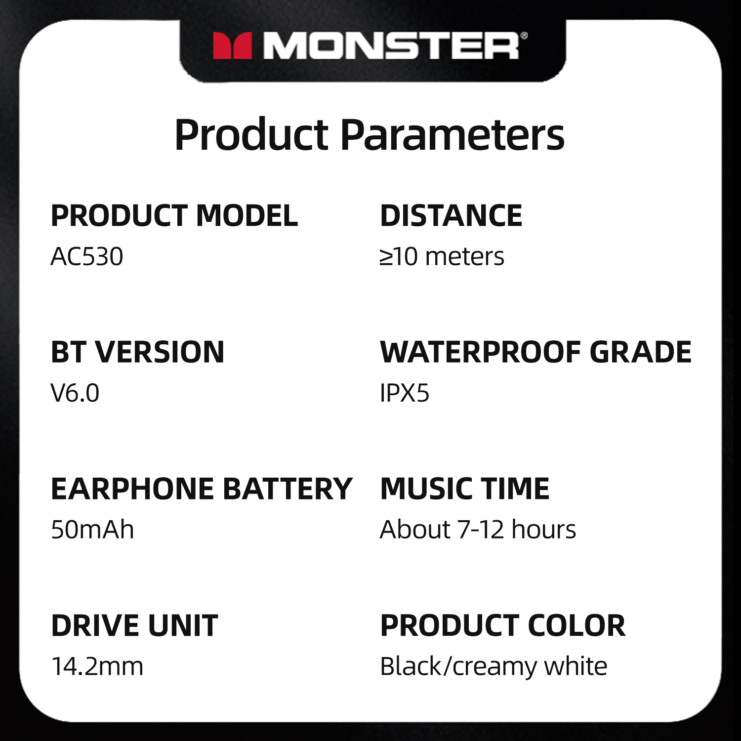 Monster AC530 Open-Ear Bluetooth 6.0