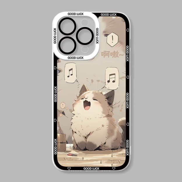 可愛貓貓天使眼透明防摔軟殼