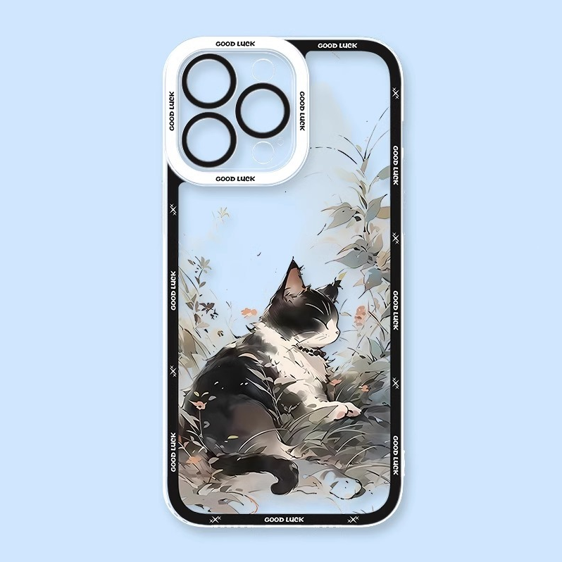 可愛貓貓天使眼透明防摔軟殼