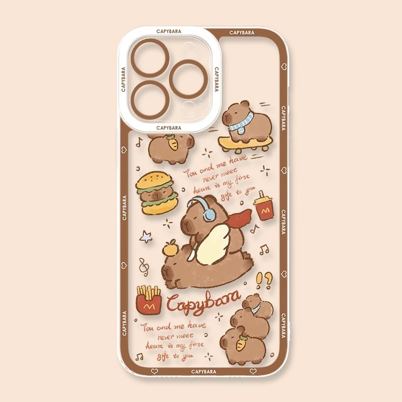 卡皮巴拉天使眼透明防摔軟殼