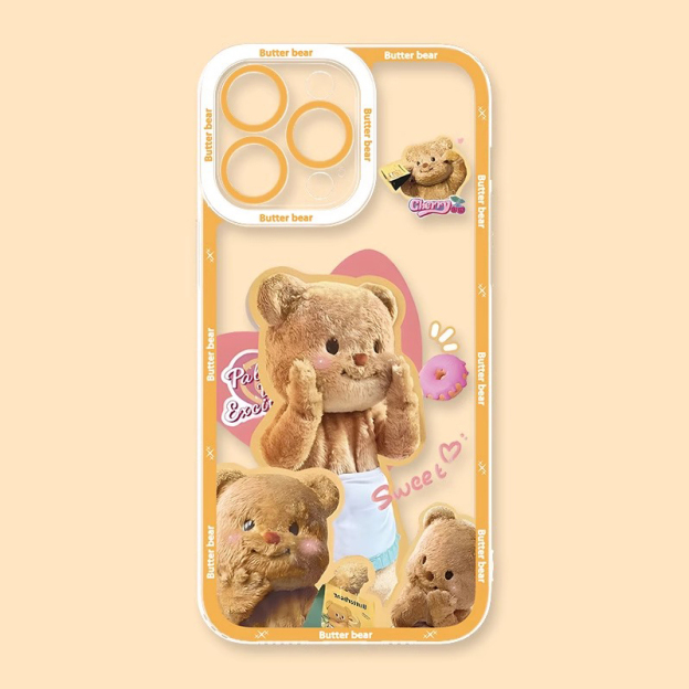 黃油小熊天使眼透明防摔軟殼