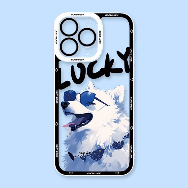 可愛萌寵天使眼透明防摔軟殼