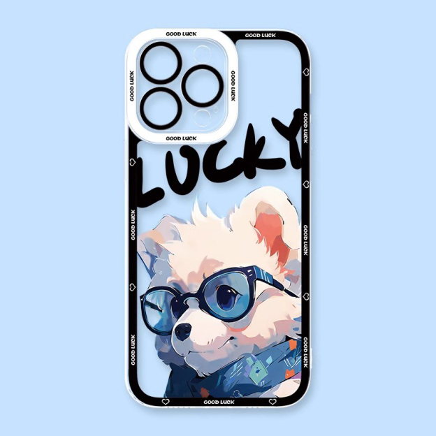 可愛萌寵天使眼透明防摔軟殼