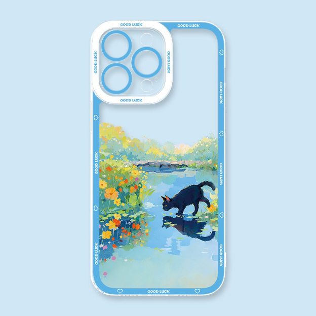 可愛萌寵天使眼透明防摔軟殼