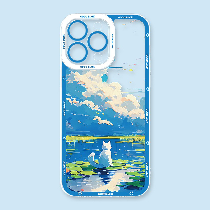 可愛萌寵天使眼透明防摔軟殼