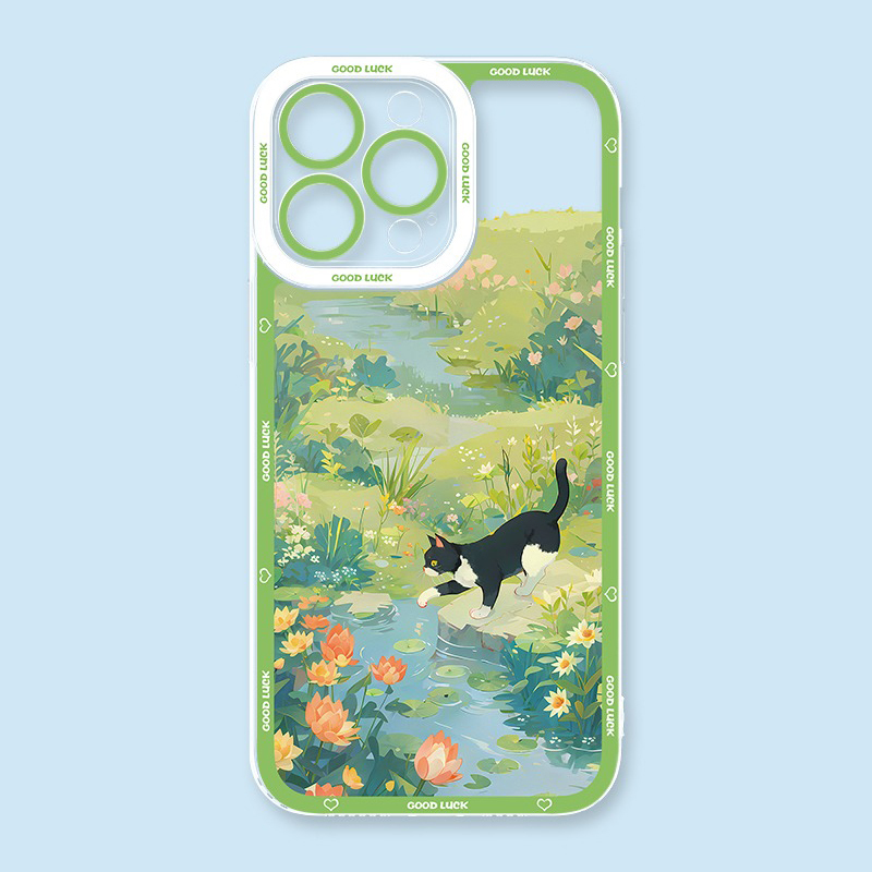 可愛萌寵天使眼透明防摔軟殼