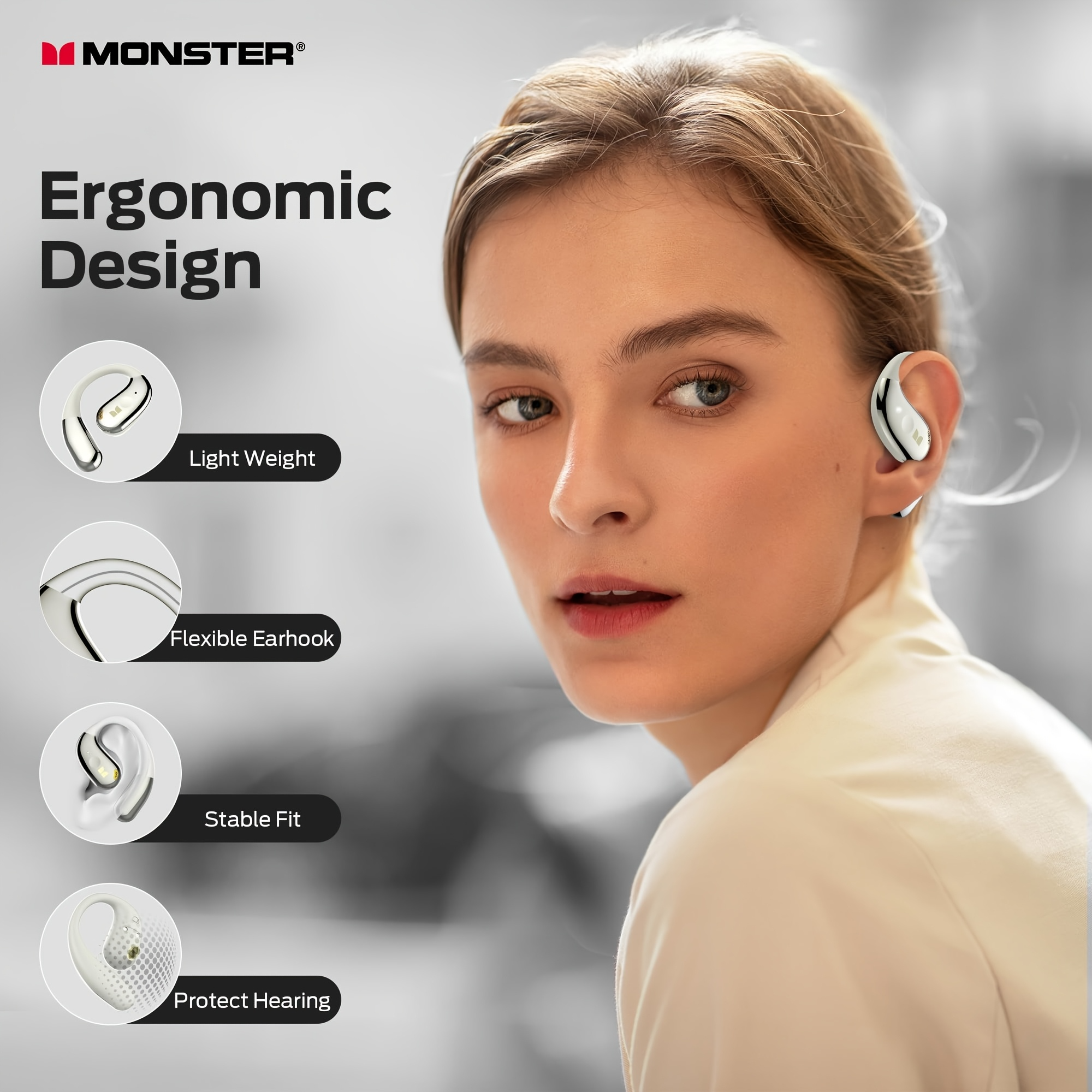 Monster AC360 Open-Ear Bluetooth 6.0