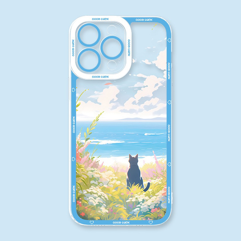 可愛萌寵天使眼透明防摔軟殼