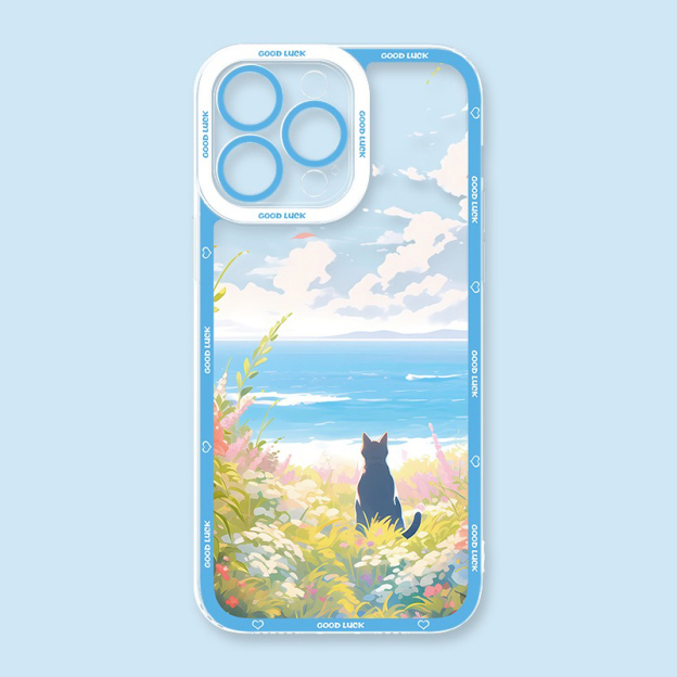 可愛萌寵天使眼透明防摔軟殼