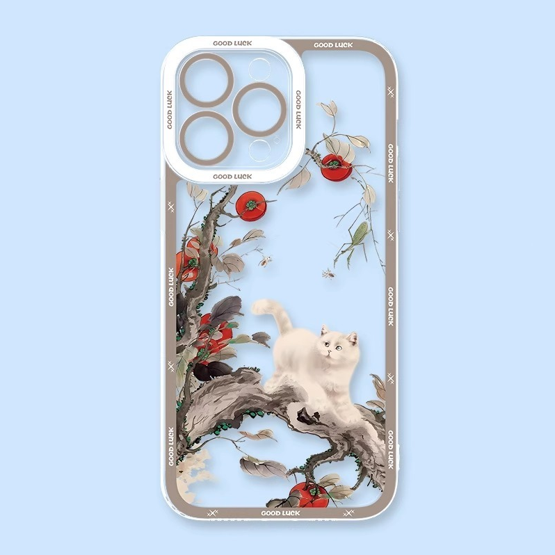 可愛貓貓天使眼透明防摔軟殼