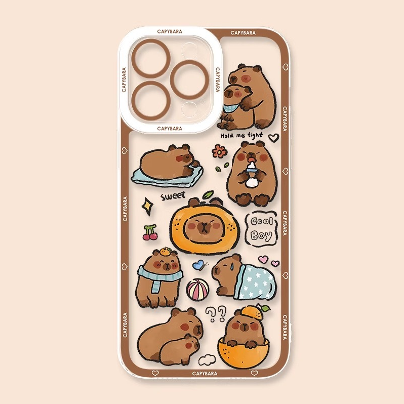 卡皮巴拉天使眼透明防摔軟殼