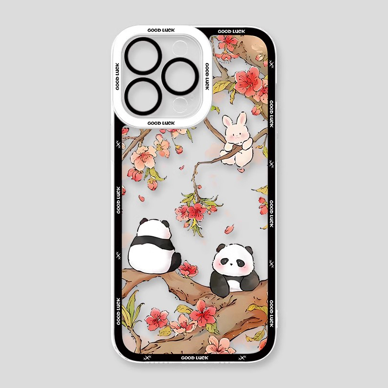 熊貓兔子天使眼透明防摔軟殼