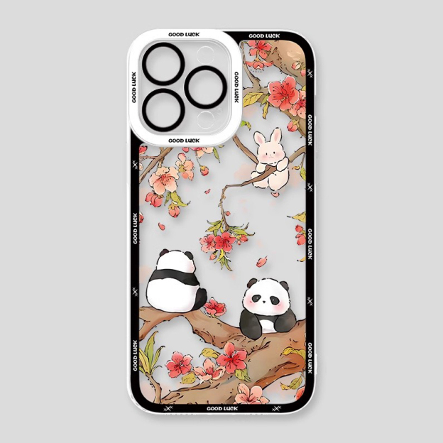 熊貓兔子天使眼透明防摔軟殼