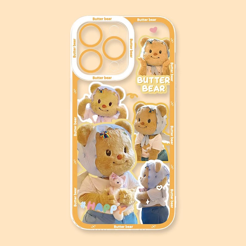 黃油小熊天使眼透明防摔軟殼