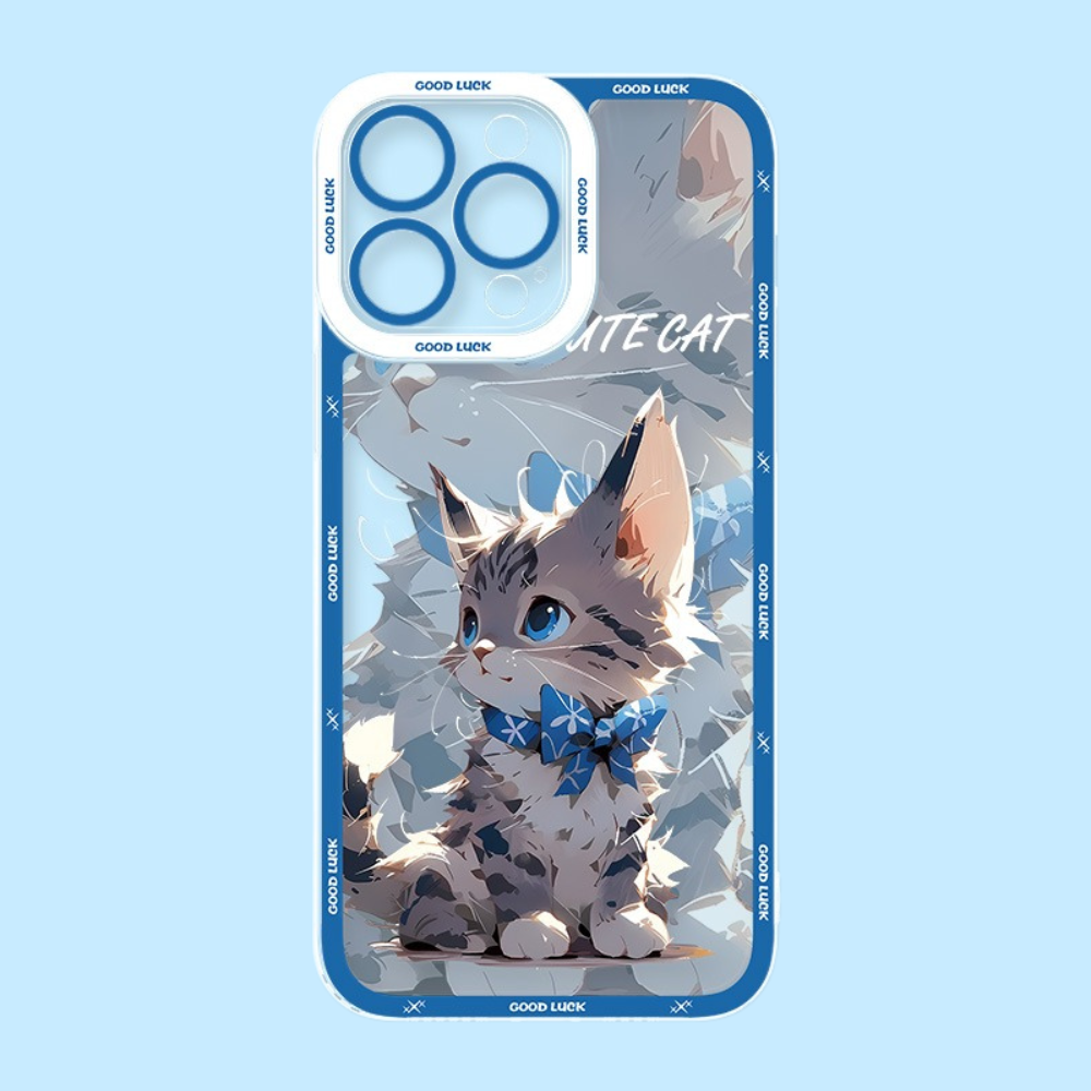 可愛萌寵天使眼透明防摔軟殼