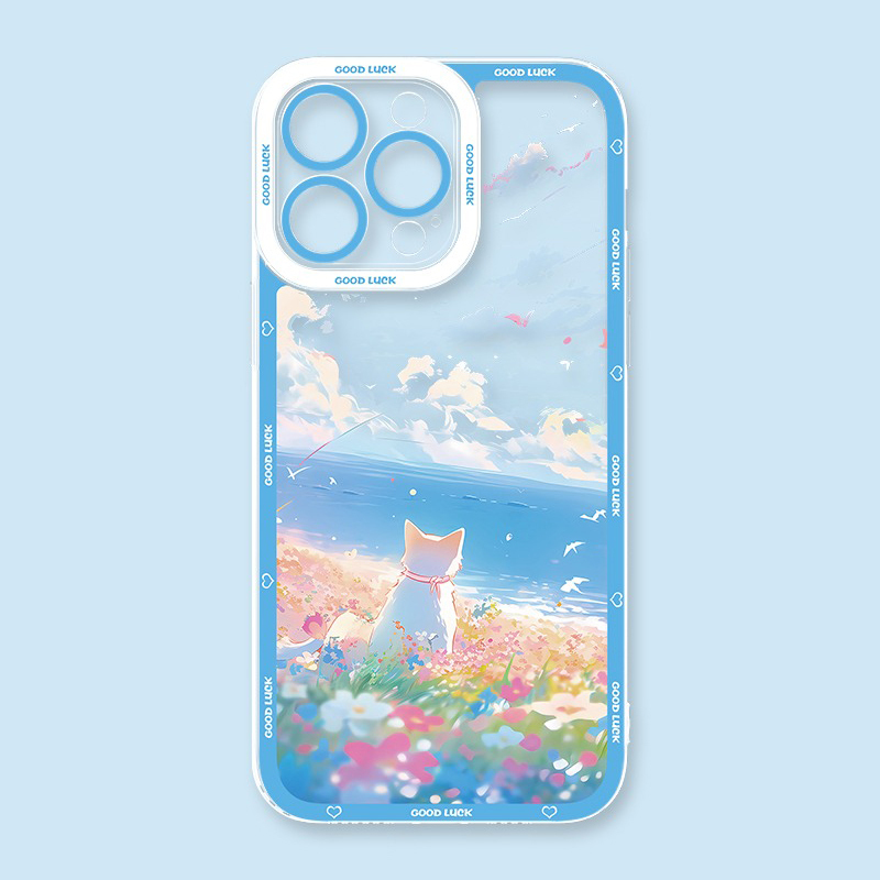 可愛萌寵天使眼透明防摔軟殼