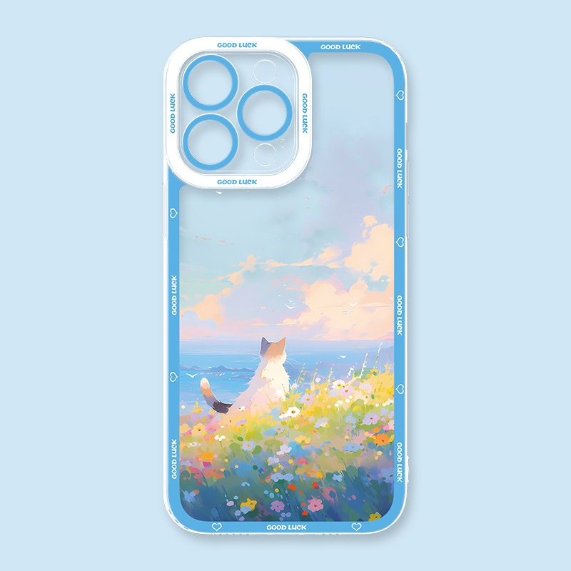 可愛萌寵天使眼透明防摔軟殼