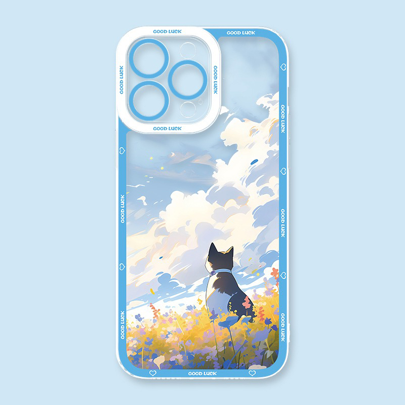 可愛萌寵天使眼透明防摔軟殼