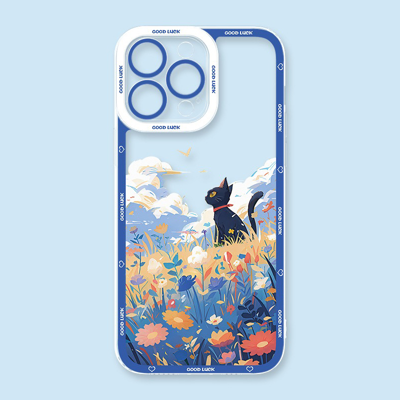 可愛萌寵天使眼透明防摔軟殼