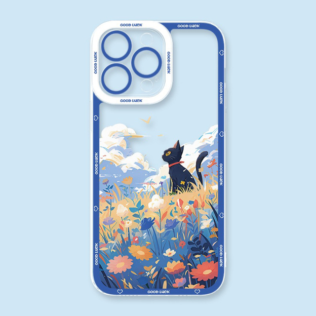 可愛萌寵天使眼透明防摔軟殼