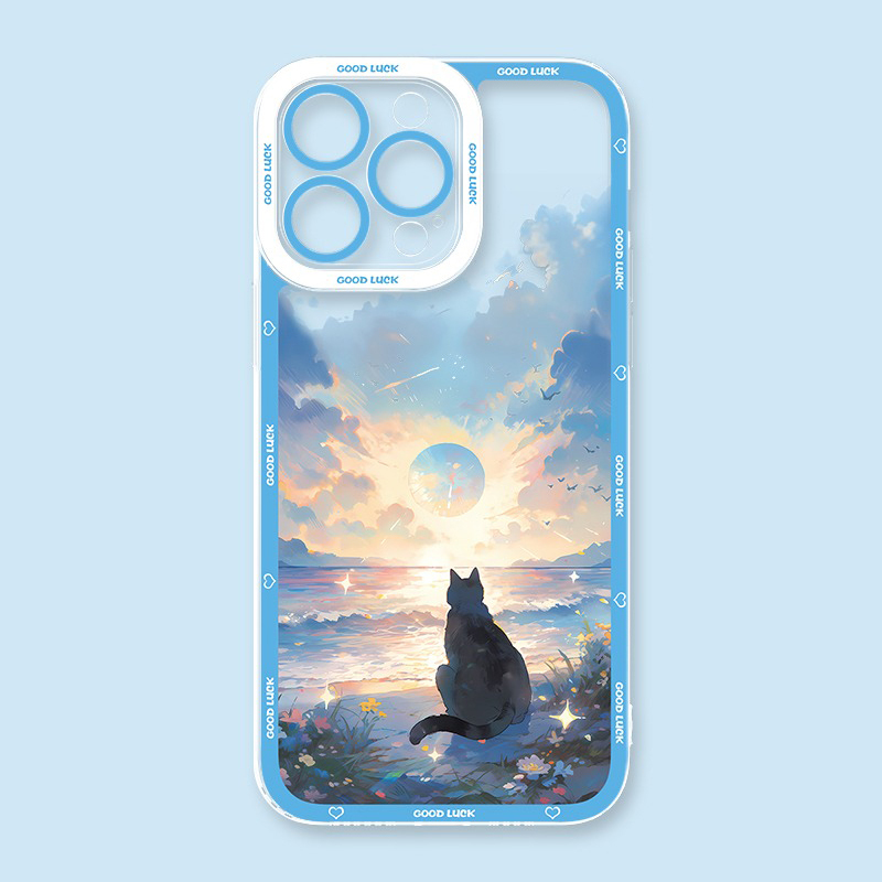 可愛萌寵天使眼透明防摔軟殼