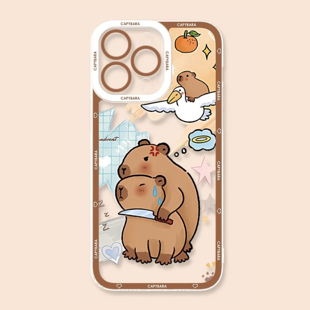 卡皮巴拉天使眼透明防摔軟殼