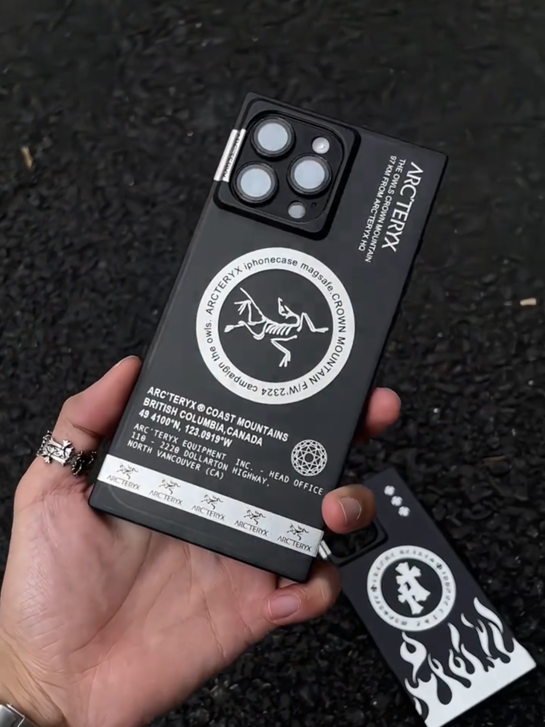 始祖鳥方形磨砂手機殼