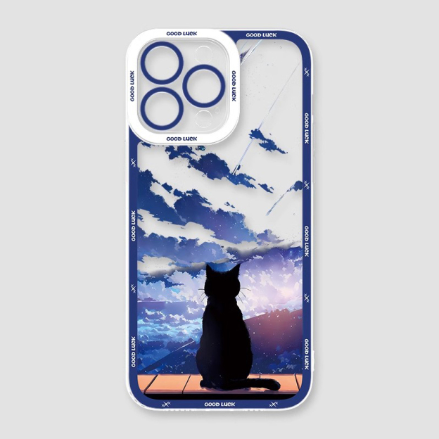 可愛萌寵天使眼透明防摔軟殼