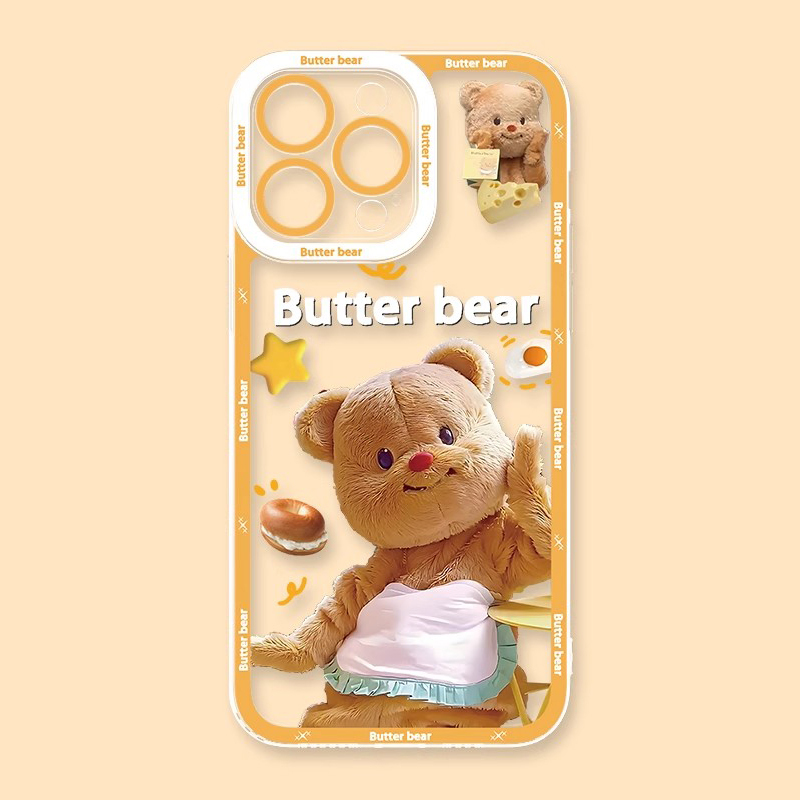 黃油小熊天使眼透明防摔軟殼