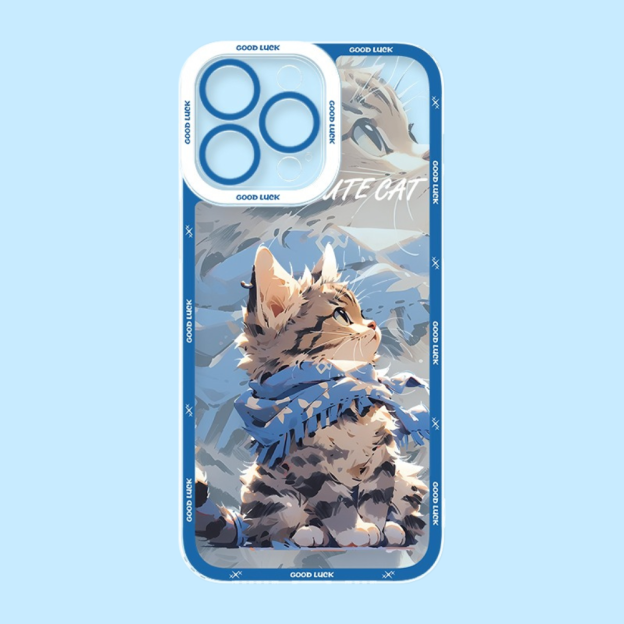 可愛萌寵天使眼透明防摔軟殼