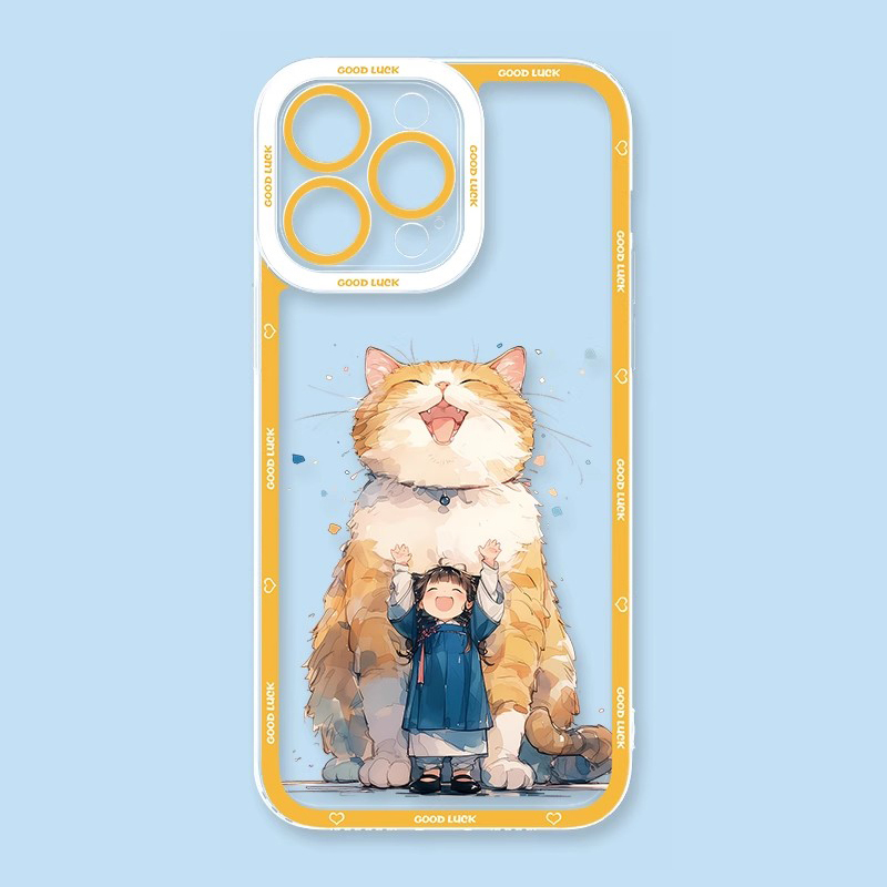 可愛萌寵天使眼透明防摔軟殼