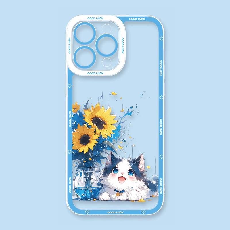 可愛萌寵天使眼透明防摔軟殼