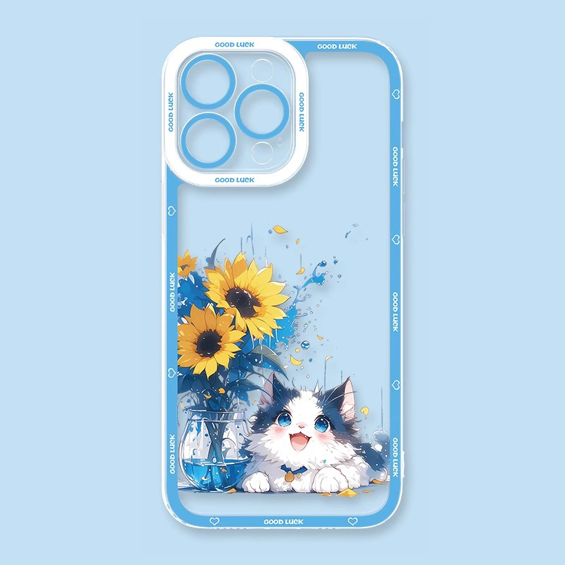 可愛萌寵天使眼透明防摔軟殼