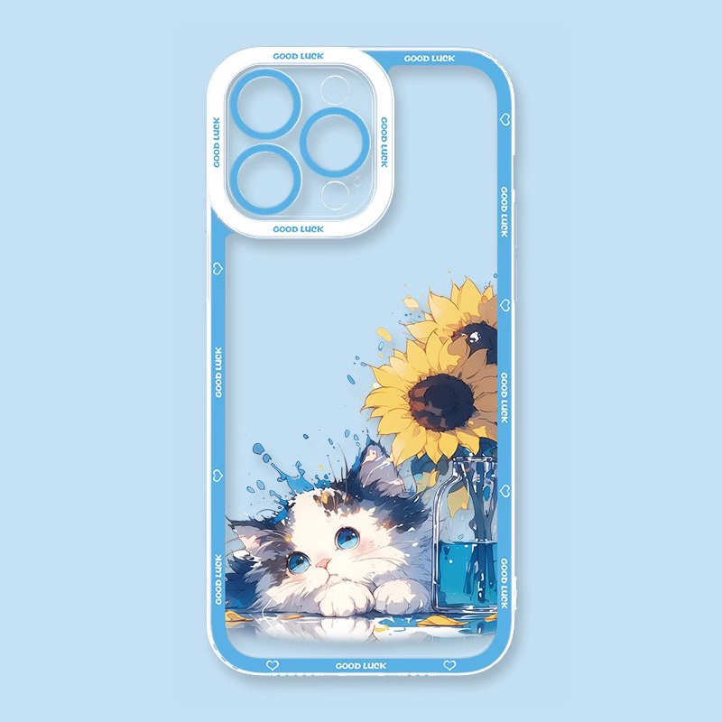 可愛萌寵天使眼透明防摔軟殼