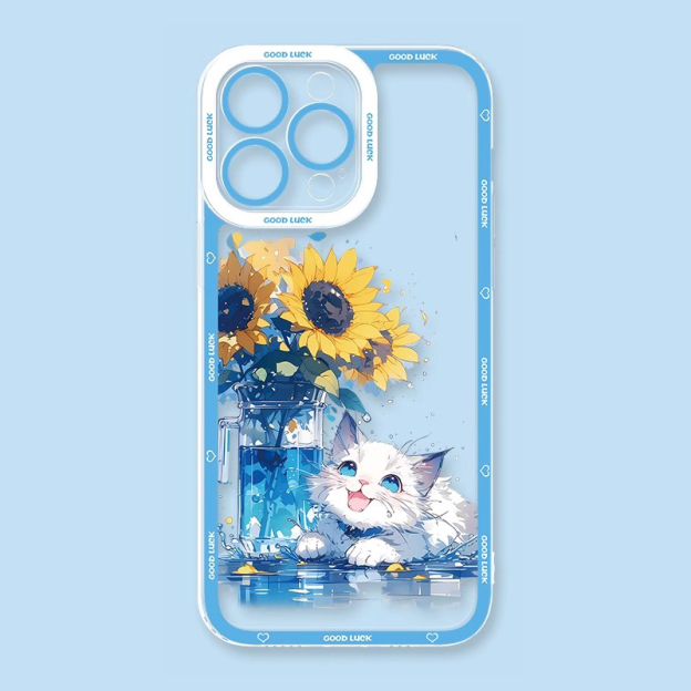 可愛萌寵天使眼透明防摔軟殼