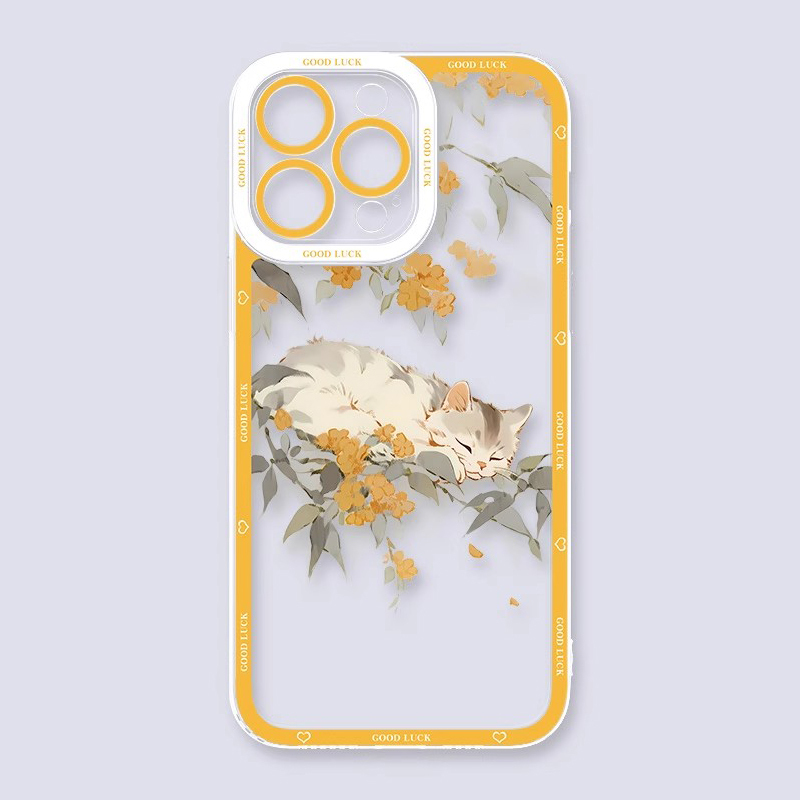 可愛萌寵天使眼透明防摔軟殼