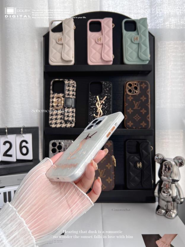 聖羅蘭貝殼紋全包手機殼