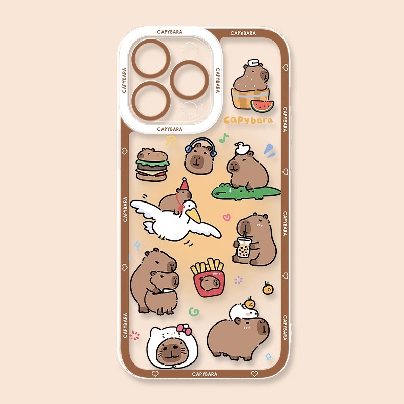 卡皮巴拉天使眼透明防摔軟殼