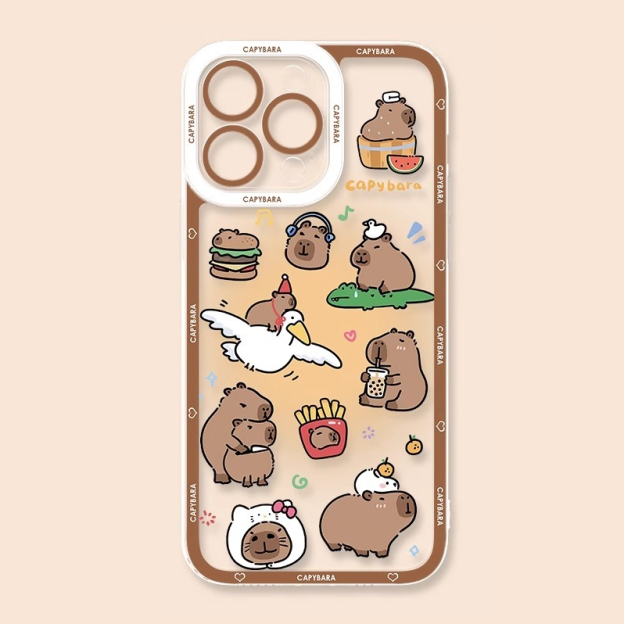 卡皮巴拉天使眼透明防摔軟殼