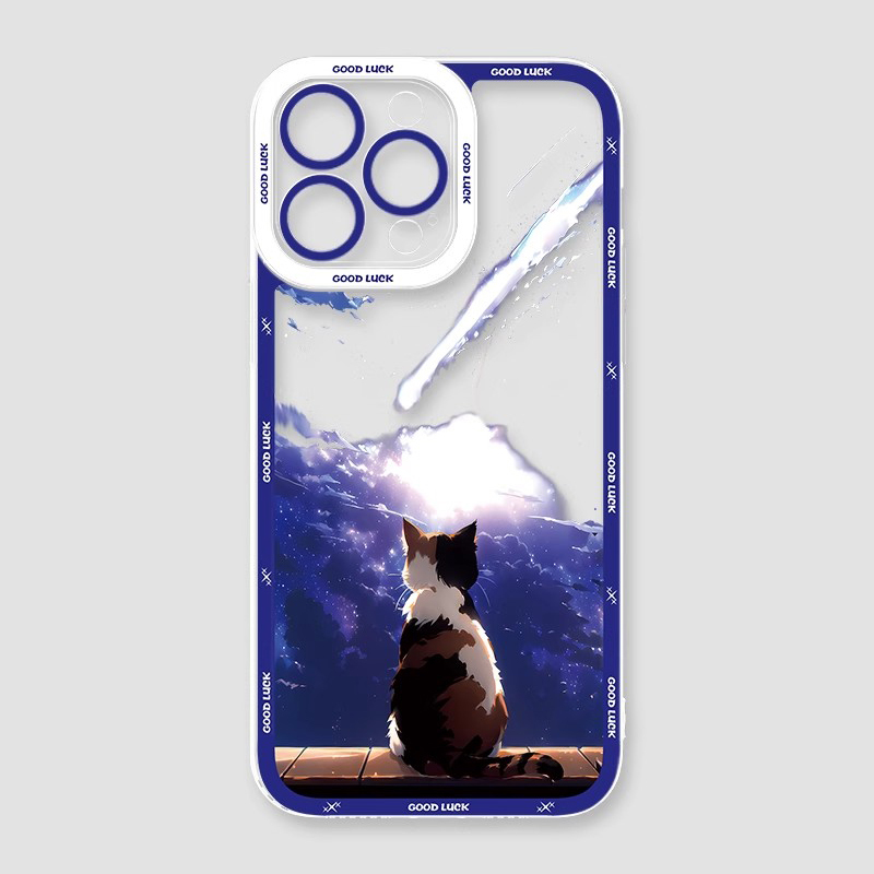 可愛萌寵天使眼透明防摔軟殼