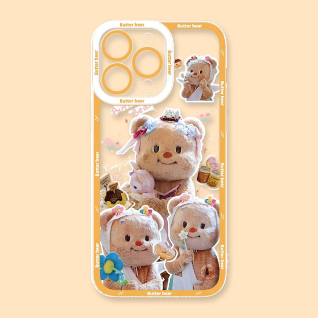 黃油小熊天使眼透明防摔軟殼