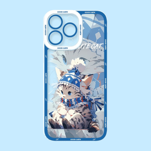 可愛萌寵天使眼透明防摔軟殼