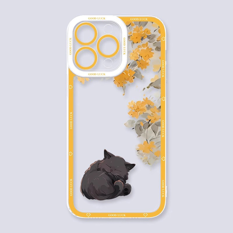 可愛萌寵天使眼透明防摔軟殼