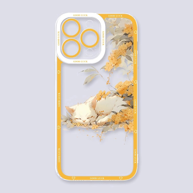 可愛萌寵天使眼透明防摔軟殼