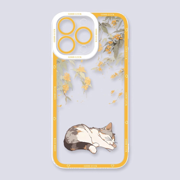 可愛萌寵天使眼透明防摔軟殼