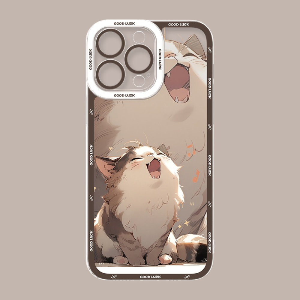 可愛萌寵天使眼透明防摔軟殼