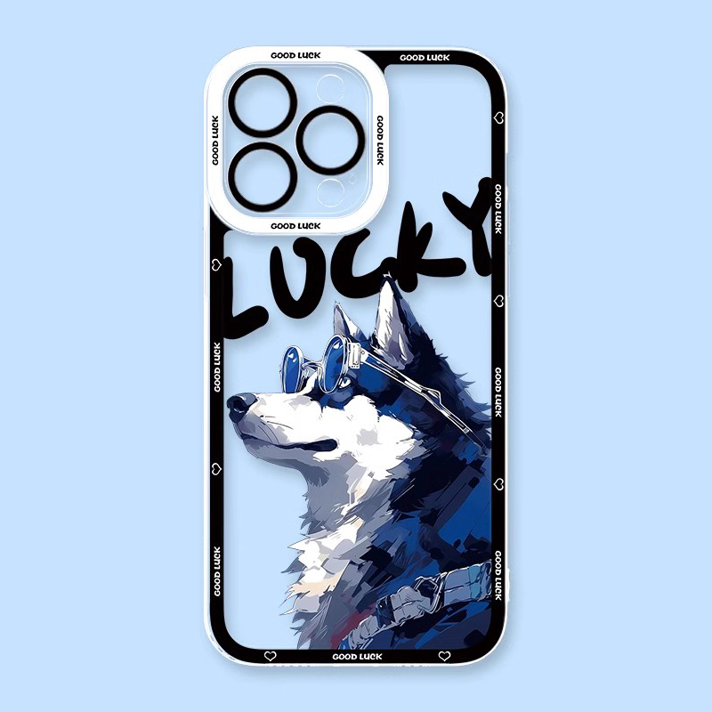 可愛萌寵天使眼透明防摔軟殼