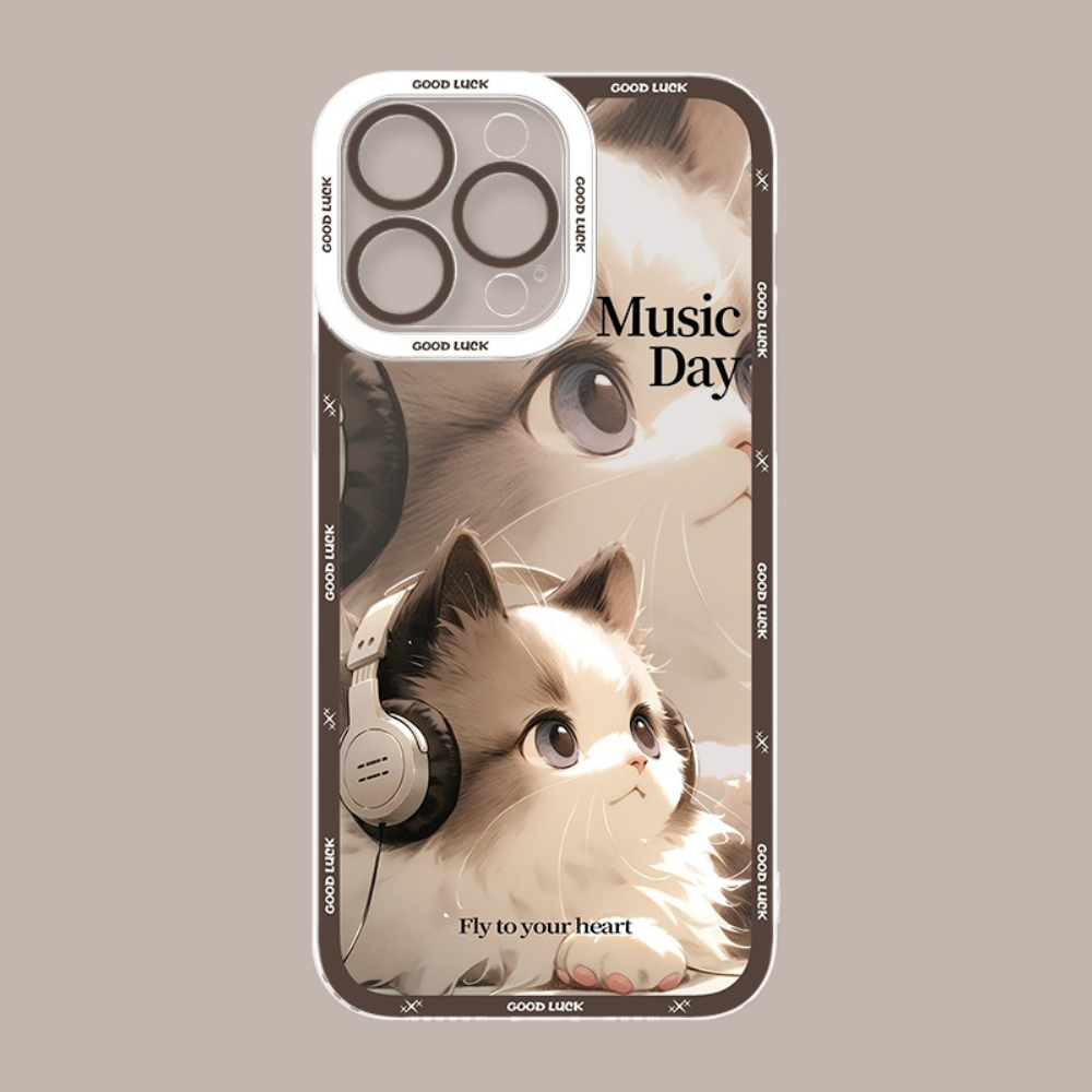 可愛萌寵天使眼透明防摔軟殼