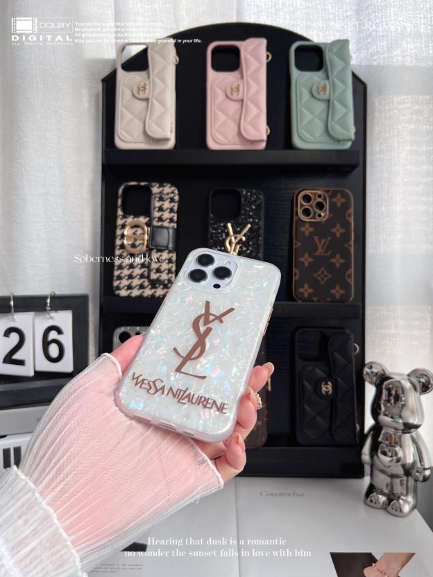 聖羅蘭貝殼紋全包手機殼