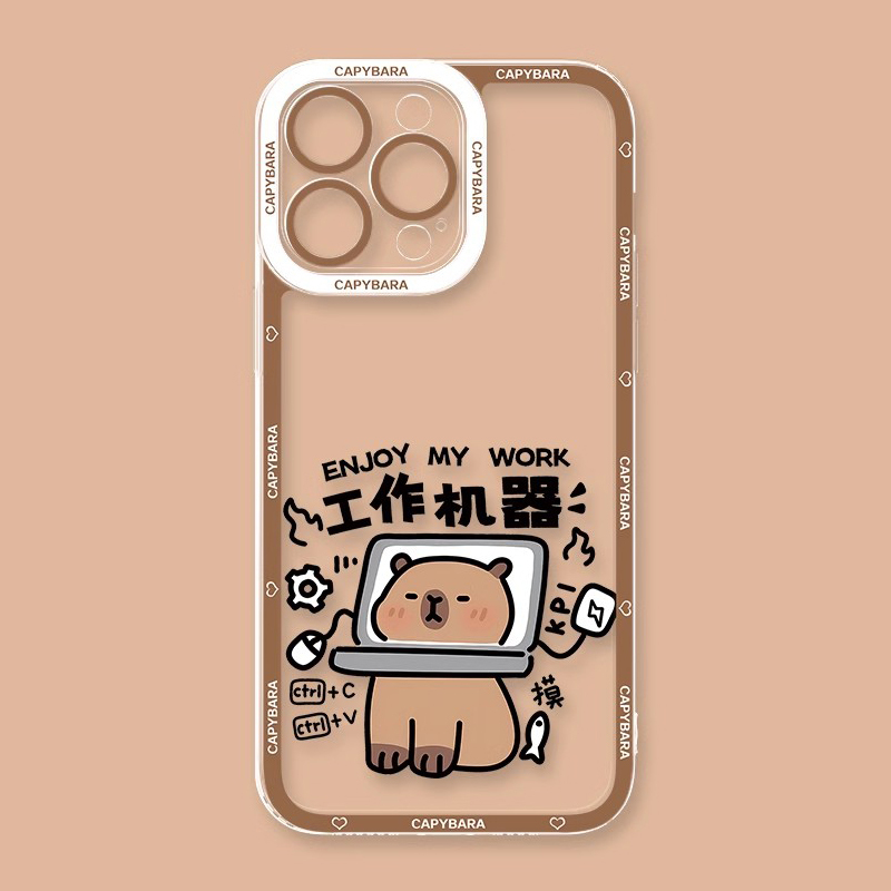 卡皮巴拉天使眼透明防摔軟殼